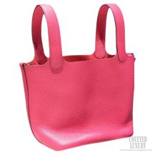 Hermes Picotin Lock 18 Bag Rose Lipstick Taurillon Clemence