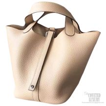 Hermes Picotin Lock 22 Bag Beige Taurillon Clemence