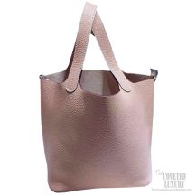 Hermes Picotin Lock 22 Bag Pale Pink Taurillon Clemence