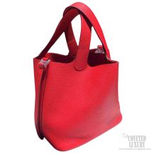 Hermes Picotin Lock 22 Bag Rouge Casaque Q5 Taurillon Clemence