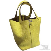 Hermes Picotin Lock 22 Bag Soleil 9H Taurillon Clemence