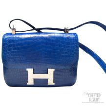 Hermes Constance 23 Mykonos Crocodile SHW