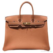 Hermes Birkin 35 cm Togo Bag Gold GHW