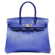 Hermes Birkin 35 Bag Electric Blue Epsom SHW