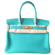 Hermes Birkin 35 Bag Lagoon 7V Togo GHW