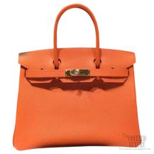 Hermes Birkin 35 Bag Orange CK93 Epsom GHW