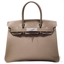 Hermes Birkin 30 Bag Etoupe Epsom SHW