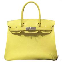 Hermes Birkin 30 Bag Soufre c9 Epsom SHW