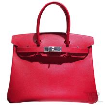 Hermes Birkin 30 Rouge Casaque Epsom SHW