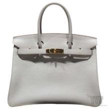 Hermes Birkin 30 Bag Pearl Grey CK80 Togo GHW