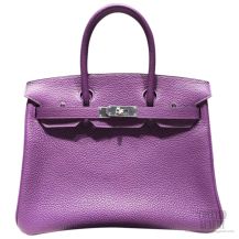 Hermes Birkin 30 Bag Ultraviolet 5L Togo SHW