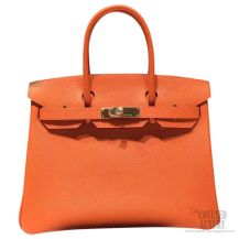 Hermes Birkin 30 Bag Orange CK93 Epsom GHW