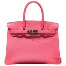 Hermes Birkin 30 Bag Rose Lipstick U5 Togo SHW