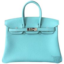 Hermes Birkin 30 Bag Blue Atoll 3P Togo SHW