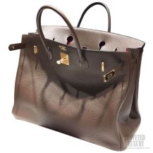 Hermes Birkin 40 Bag Bi-color Chocolat Togo GHW