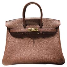 Hermes Birkin 25 Bag Chocolat ck47 Togo GHW