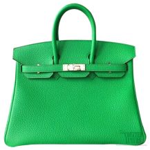 Hermes Birkin 25 Bag Bambou 1k Togo SHW