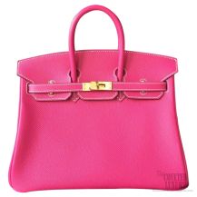 Hermes Birkin 25 Bag Rose Tyrien e5 Epsom GHW