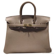 Hermes Birkin 25 Bag Etoupe Togo GHW