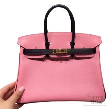 Hermes Birkin 25 Bag Bicolor Rose Confetti Togo GHW