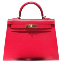 Hermes Kelly 32 Rouge Casaque Q5 Epsom GHW