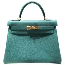 Hermes Kelly 32 Bag Malachite Z6 Togo GHW