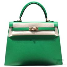 Hermes Kelly 32 Bambou 1K Epsom GHW