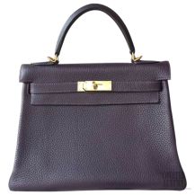 Hermes Kelly 28 Bag Raisin ck59 Togo Leather GHW