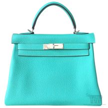 Hermes Kelly 28 Bag Lagon 7V Togo Leather SHW