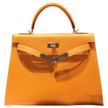 Hermes Kelly 28 Jaune 9v Epsom Leather GHW