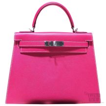 Hermes Kelly 28 Rose Tyrien E5 Epsom Leather SHW