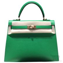 Hermes Kelly 28 Bambou 1K Epsom Leather GHW