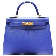 Hermes Kelly 28 Blue Electric 7T Epsom Leather GHW