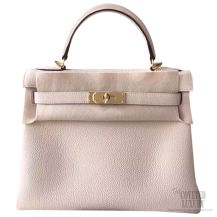 Hermes Kelly 28 Craie CC10 Togo Leather GHW