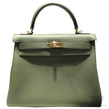 Hermes Kelly 25 Canopee V6 Togo Leather Handstitched GHW