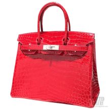 Hermes Birkin 30 Bag Braise Crocodile SHW