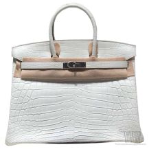 Hermes Birkin 30 Bag Blanc Crocodile SHW