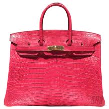 Hermes Birkin 30 Bag Bougainvillier Crocodile GHW