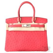 Hermes Birkin 35 Bag Bougainvillier Ostrich SHW