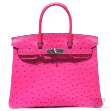 Hermes Birkin 30 Bag Fuschia Ostrich SHW