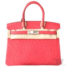 Hermes Birkin 30 Bag Bougainvillier Ostrich SHW