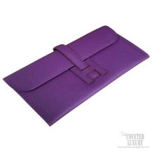 Hermes Jige Elan Clutch Crocus Epsom Leather