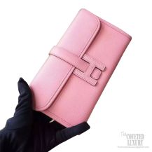 Hermes Jige Mini Clutch 1q Rose Confetti Epsom Calfskin