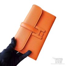 Hermes Jige Mini Clutch ck93 Orange Epsom Calfskin