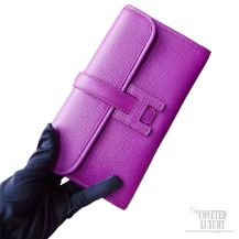 Hermes Jige Mini Clutch p9 Anemone Epsom Calfskin