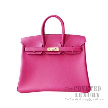 Hermes Birkin 25 Handbag L3 Rose Purple Epsom GHW
