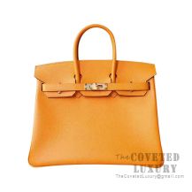 Hermes Birkin 25 Handbag 9V Jaune D'Or Epsom GHW