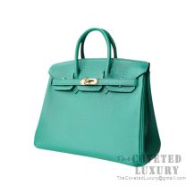 Hermes Birkin 25 Handbag U4 Vert Vertigo Evercolor GHW