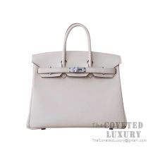 Hermes Birkin 25 Handbag 8L Beton Swift SHW