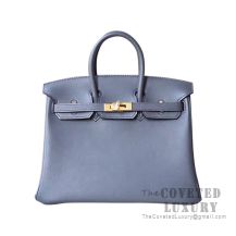 Hermes Birkin 25 Handbag CC88 Graphite Swift GHW